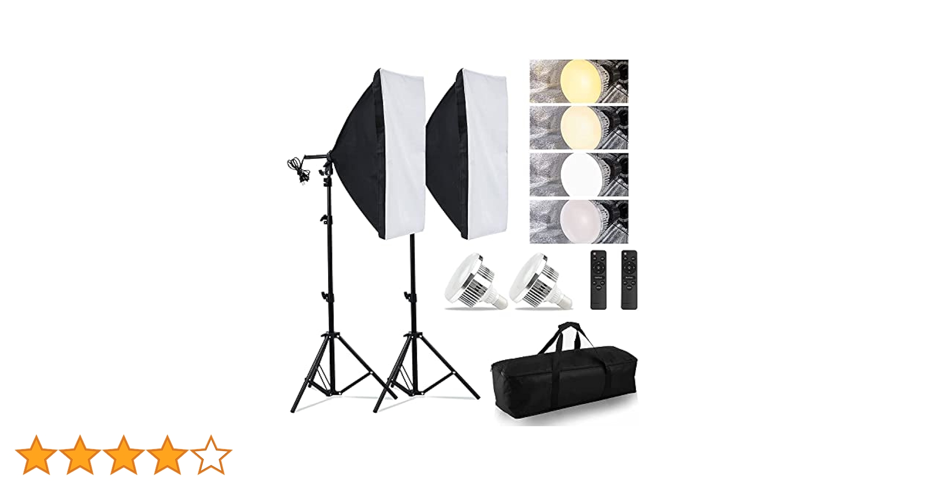 ソフトボックス 50x70cm写真照明用セット 電球×11 三脚付き Amazon | ソフトボックス【 2024新登場LED撮影用ライト】写真